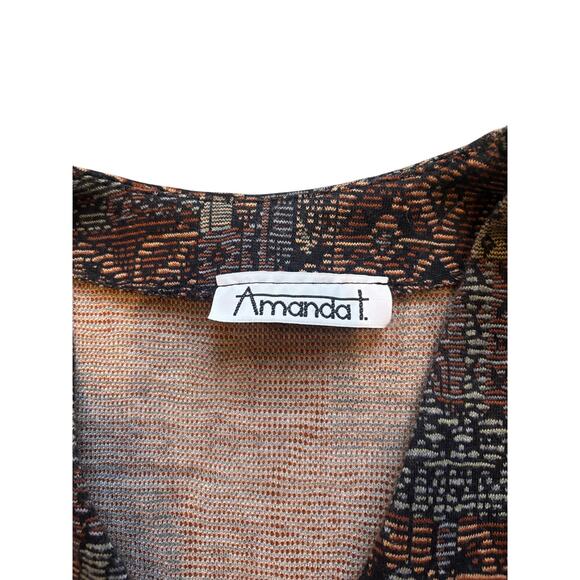 Vintage Amanda T Tapestry Patchwork Long Vest with Double Buttons - Size S - Picture 3 of 4